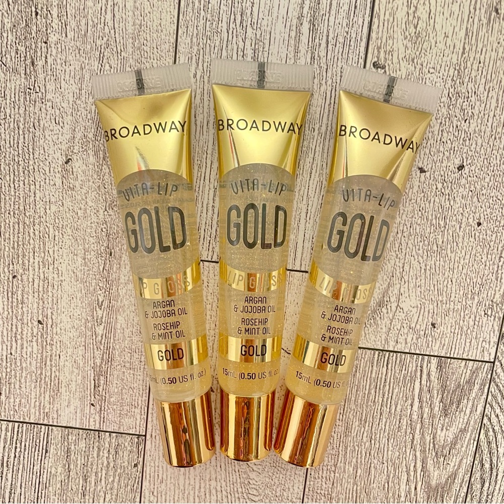 (6) Argan, Jojoba, Rosehip & Mint Infused Golden Lipglosses